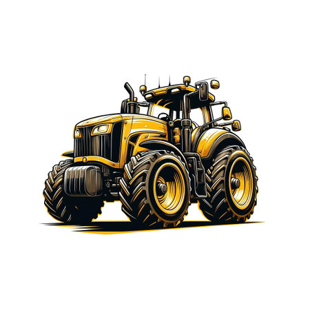 The big Heavy Power Tractor. For creative design.の写真素材