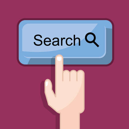 press button searchのイラスト素材