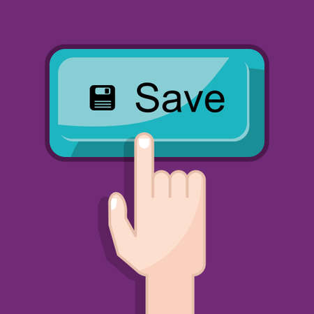 press button saveのイラスト素材