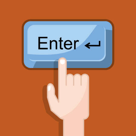 press button enterのイラスト素材