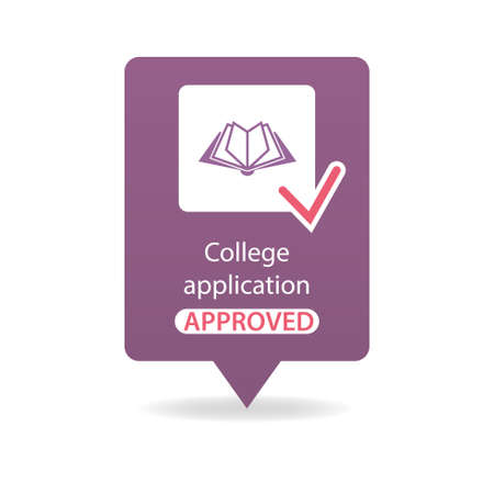 college application approvedのイラスト素材