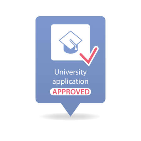 university application approvedのイラスト素材