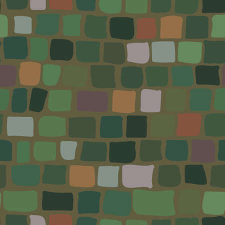 brick background in green color. seamless textureのイラスト素材