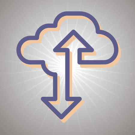 cloud loading iconのイラスト素材