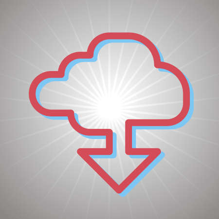 cloud storage upload iconのイラスト素材