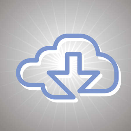cloud upload iconのイラスト素材