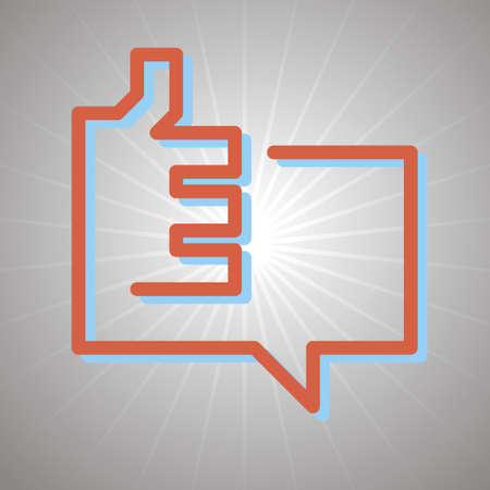 dialog with hand iconのイラスト素材