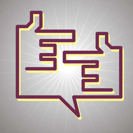 dialog with hands iconのイラスト素材