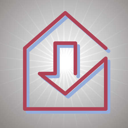 mail upload  iconのイラスト素材