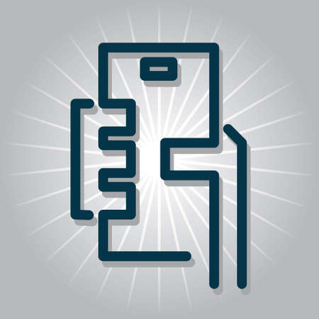 phone in hand iconのイラスト素材