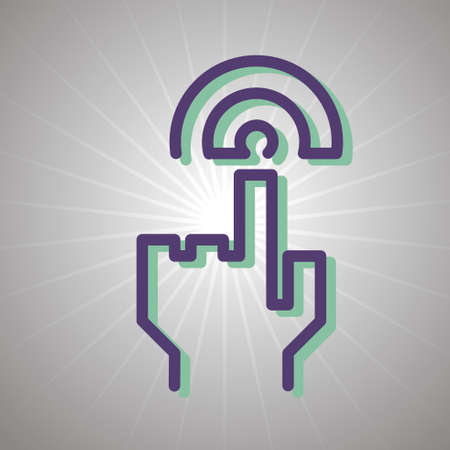 sensor touch iconのイラスト素材