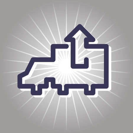 truck unload iconのイラスト素材