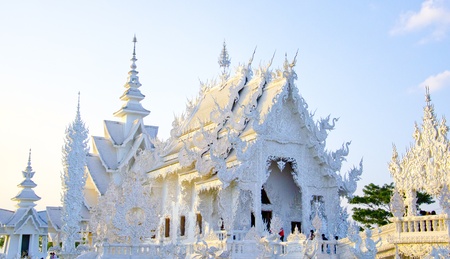 Wat Rong Khun, Chiang Rai, Thailand の写真素材
