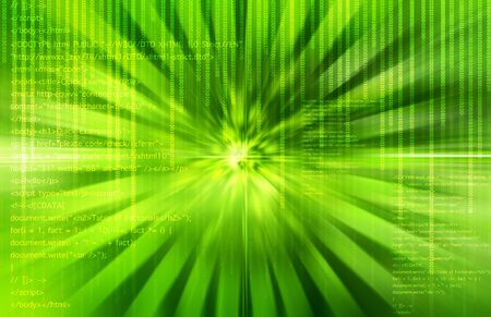 Abstract Source code green technical backgroundの写真素材