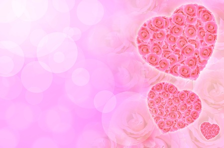 Valentine rose heartの写真素材