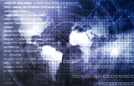 blue tech background の写真素材