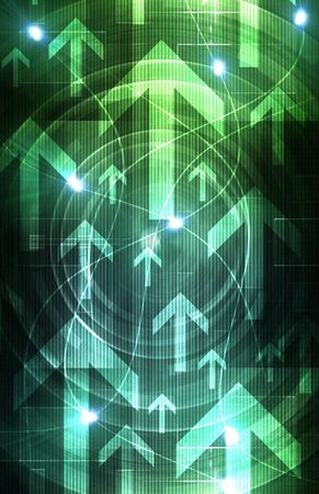 Hi-tech abstract background with arrowsの写真素材