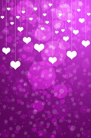 Abstract stars and pink heart backgroundの写真素材