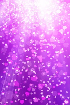 Abstract stars and pink heart backgroundの写真素材