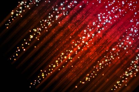 snowflakes and stars descending on backgroundの写真素材