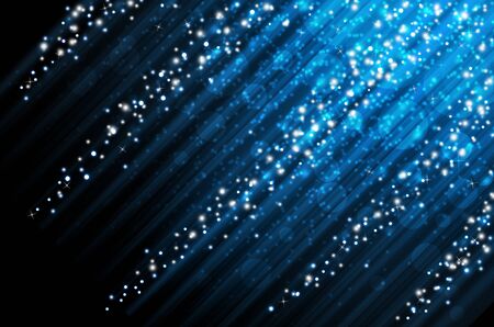 snowflakes and stars descending on backgroundの写真素材