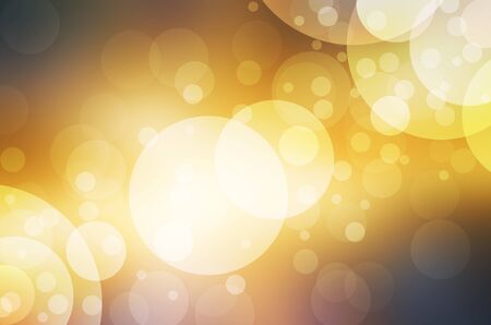 abstract bokeh lights on golden and red backgroundの写真素材