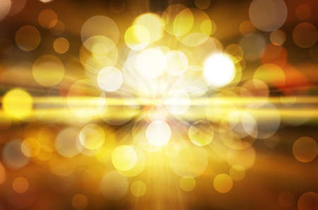Abstract golden blurred lights christmas backgroundの写真素材