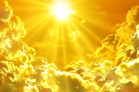 Sunset   sunrise with clouds, light raysの写真素材
