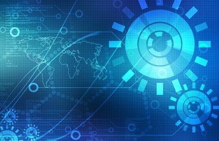 blue technology backgroundの写真素材