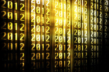2012 with gold backgroundの写真素材