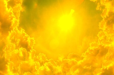 Sunset   sunrise with clouds, light rays and other atmospheric effect の写真素材