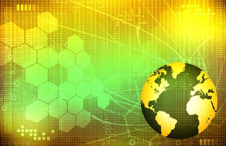 abstract gold background with the planetの写真素材