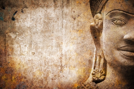 stone Buddha warrior statue の写真素材