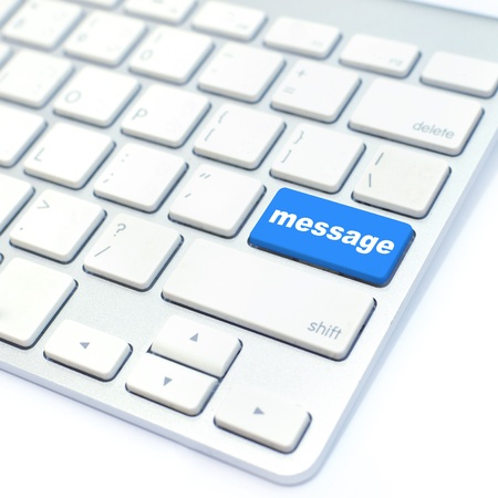 keyboard with message buttonの写真素材