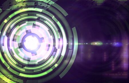 Abstract dark green technical backgroundの写真素材