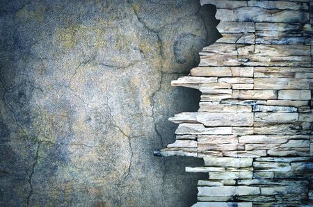 grunge brick wallの写真素材