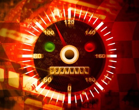 Speed red and orange abstract backgroundの写真素材