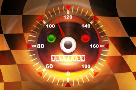 Speed red and orange abstract backgroundの写真素材
