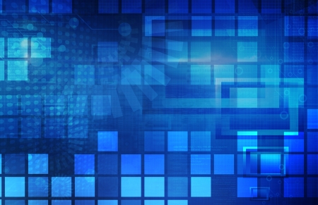 Virtual Technology with Data Network Stream Artの写真素材