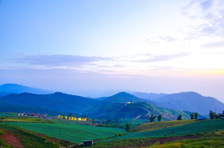 Beautiful summer landscape in the mountains. Sunriseの写真素材