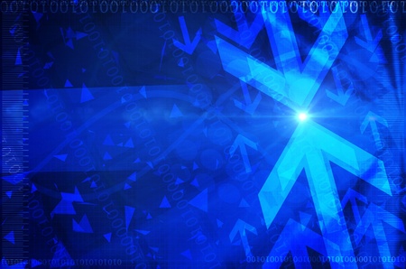 Abstract Blue Arrowsの写真素材