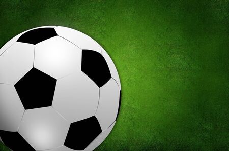 Soccer ball on the fieldの写真素材