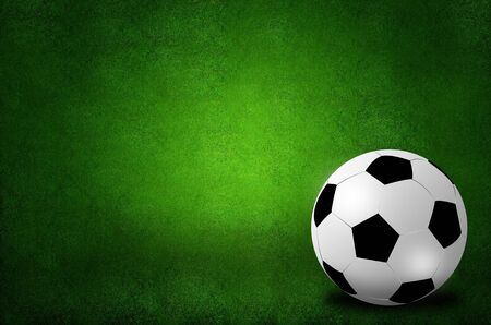 Soccer ball on the fieldの写真素材