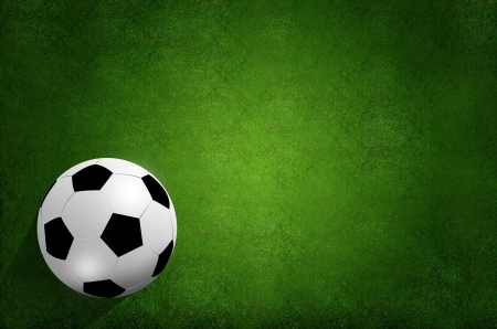 Football soccer on grass backgroundの写真素材