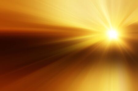 Illustration of a burning sun, or star and beautiful raysの写真素材