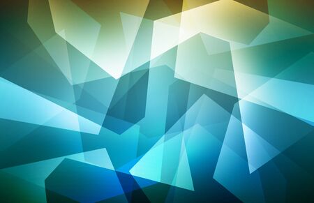 Bright blue and yellow abstractionの写真素材