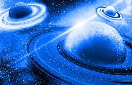 planet with sunrise on the background of stars
の写真素材