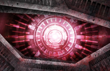 abstract robot eye backgroundの写真素材