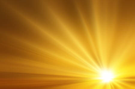 Illustration of a burning sun, or star and beautiful rays of lightの写真素材