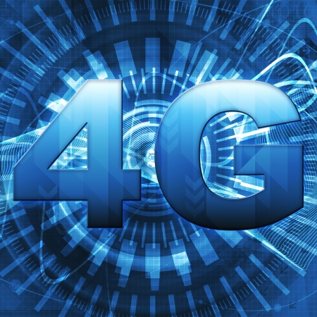 4G Smart phone displayの写真素材